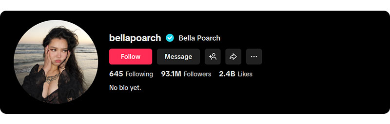 Bella Poarch on TikTok