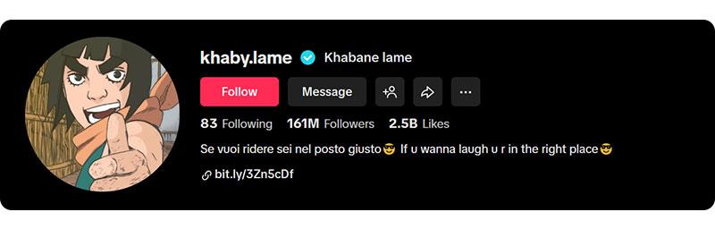 Khaby Lame on TikTok