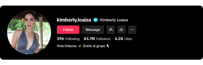 Kimberly Loaiza on TikTok