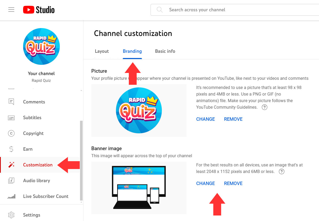 Customizing Your YouTube Channel Banner