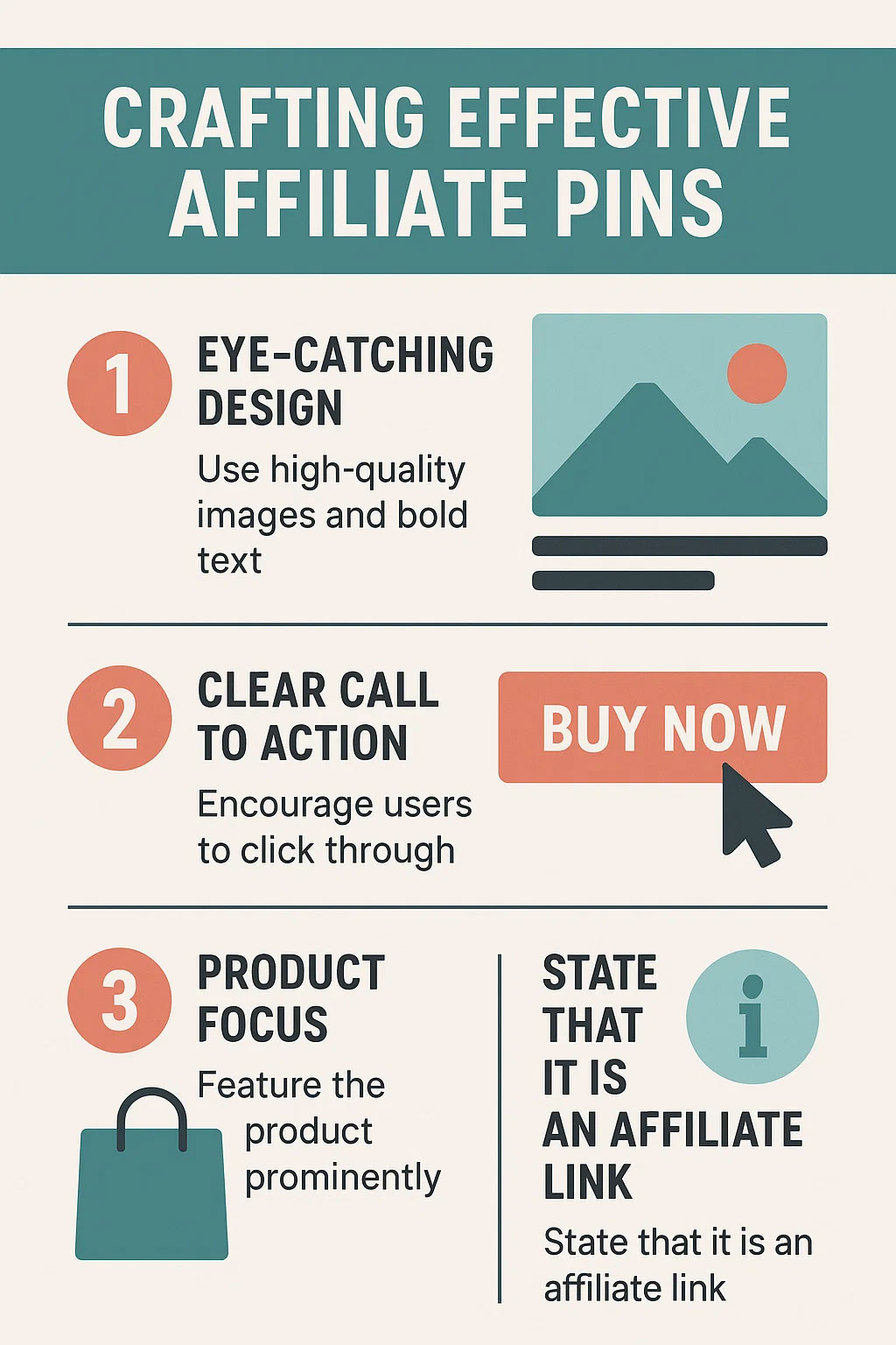 Crafting Effective Affiliate Pins Infographic