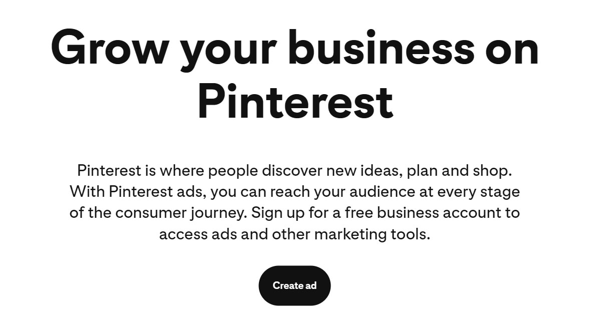 Pinterest Business Account