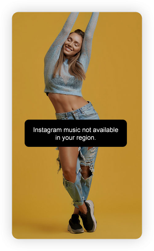 Instagram music not available in your region