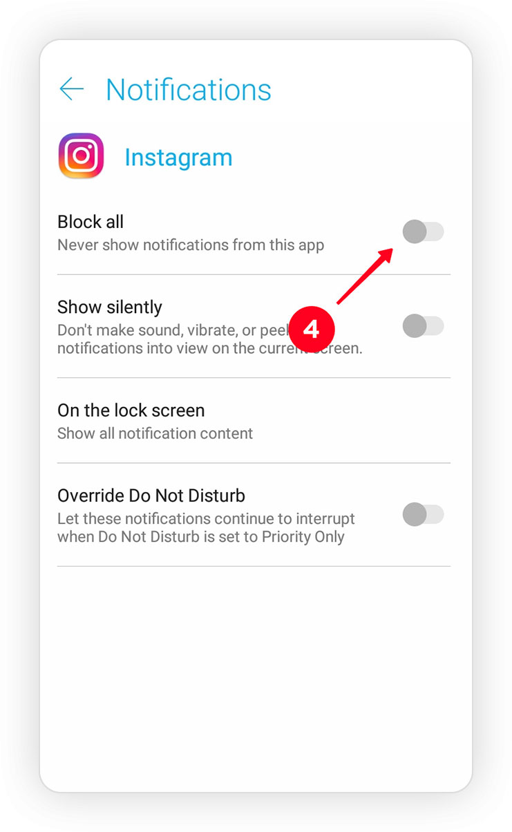 How to turn OFF/ON Instagram Notifications