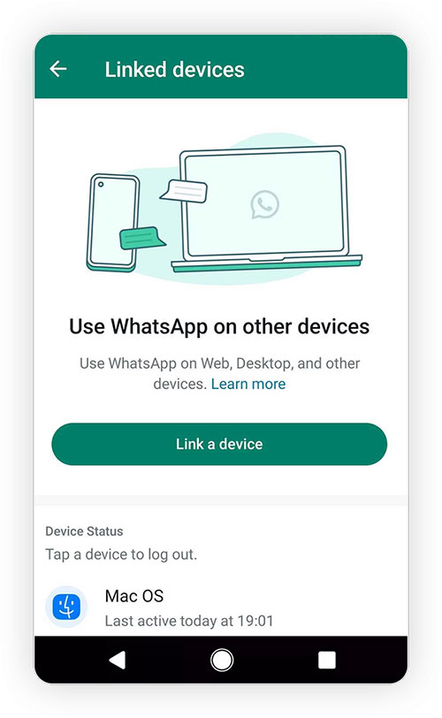 Login same WhatsApp number on another device